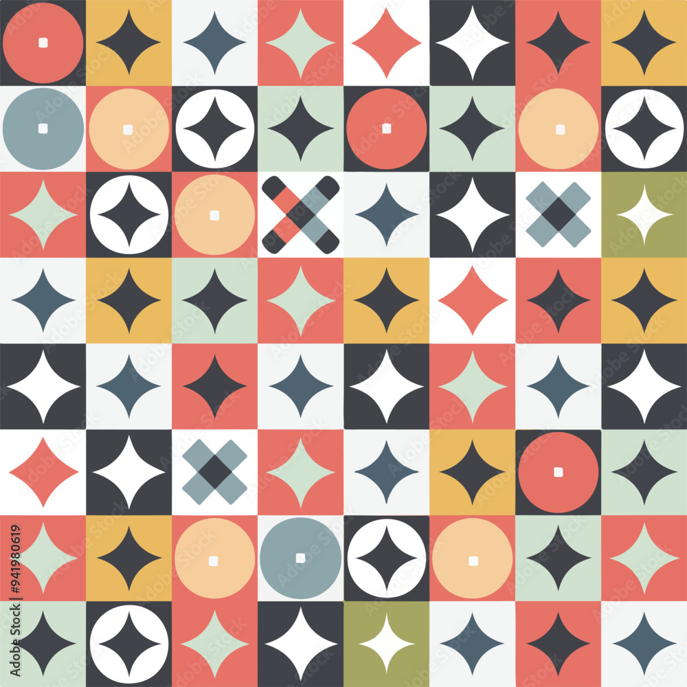 A colorful background with a pattern of different colored squares A colorful background with a pattern of different colored squares