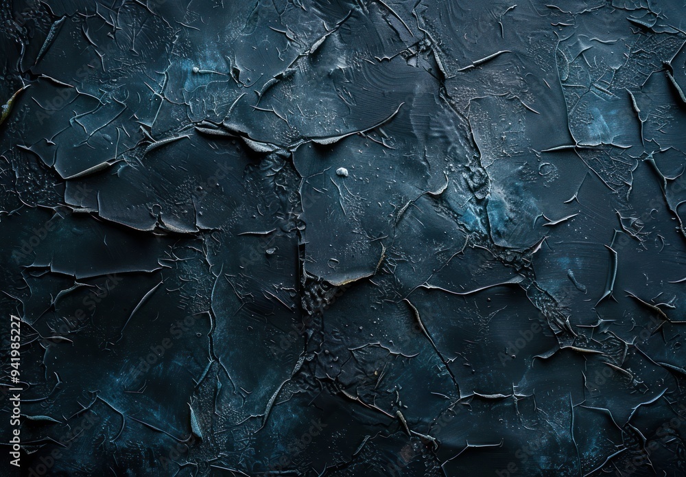 Abstract Dark Blue Cracked Texture Abstract Dark Blue Cracked Texture