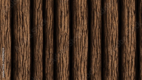 The texture of charred tree bark features deep black and brown colors, revealing the aftermath of a fire in a natural environment, highlighting nature's resilience SEAMLESS PATTERN