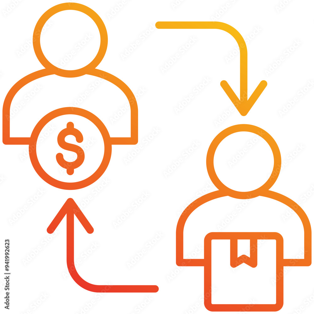 Business To Consumer Icon Business To Consumer Icon