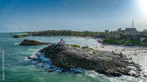 Playa punta piedra en Tulum México