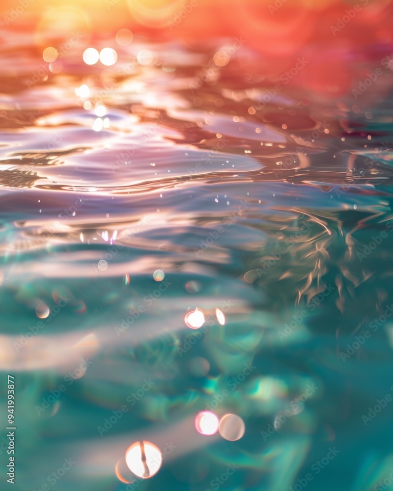 Tranquil Evening Sunset Reflections on Gradual Gradient Water Surface Tranquil Evening Sunset Reflections on Gradual Gradient Water Surface