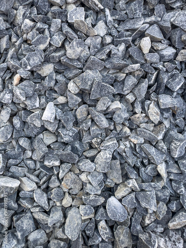 Wallpaper Mural Background of natural gray small pebbles or stone in a garden paths and flower beds. Torontodigital.ca