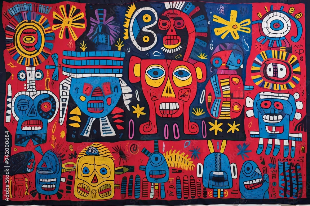 Obraz premium Panama Mola Tapestry