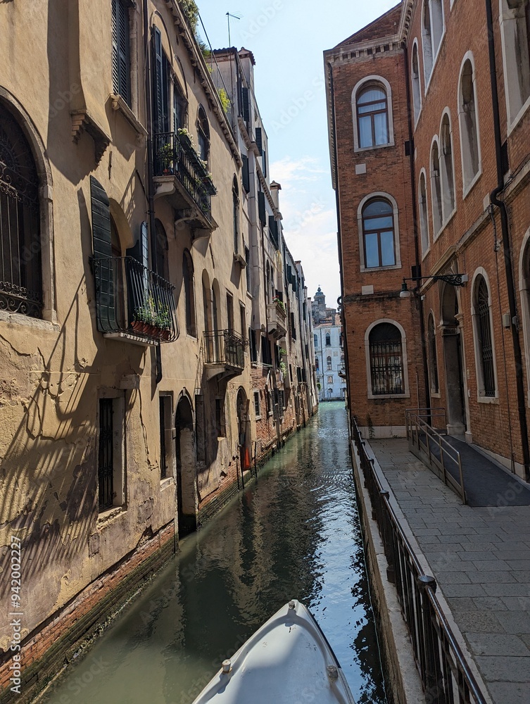 Fototapeta premium A canal along the promenade, Venice, Italy