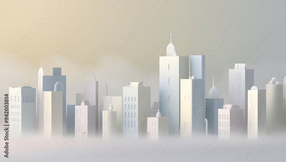 3d cute minimalist cityscape background 3d cute minimalist cityscape background