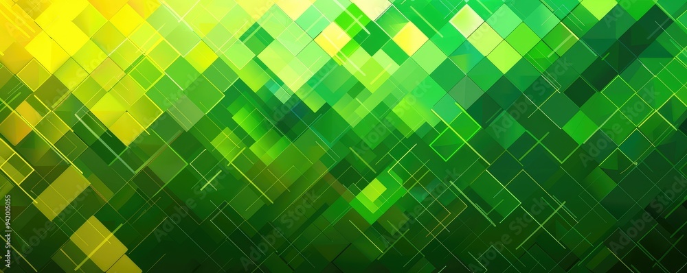 Abstract green mosaic pattern with light effects blending. Abstract green mosaic pattern with light effects blending.