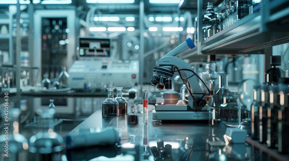AI in a pharmaceutical research setting hyperrealistic 4k AI in a pharmaceutical research setting hyperrealistic 4k
