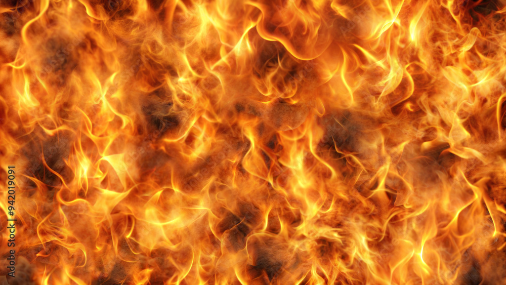 Background with Fire and Smoke, Dramatic Flames and Misty Atmosphere for Intense Visuals Background with Fire and Smoke, Dramatic Flames and Misty Atmosphere for Intense Visuals