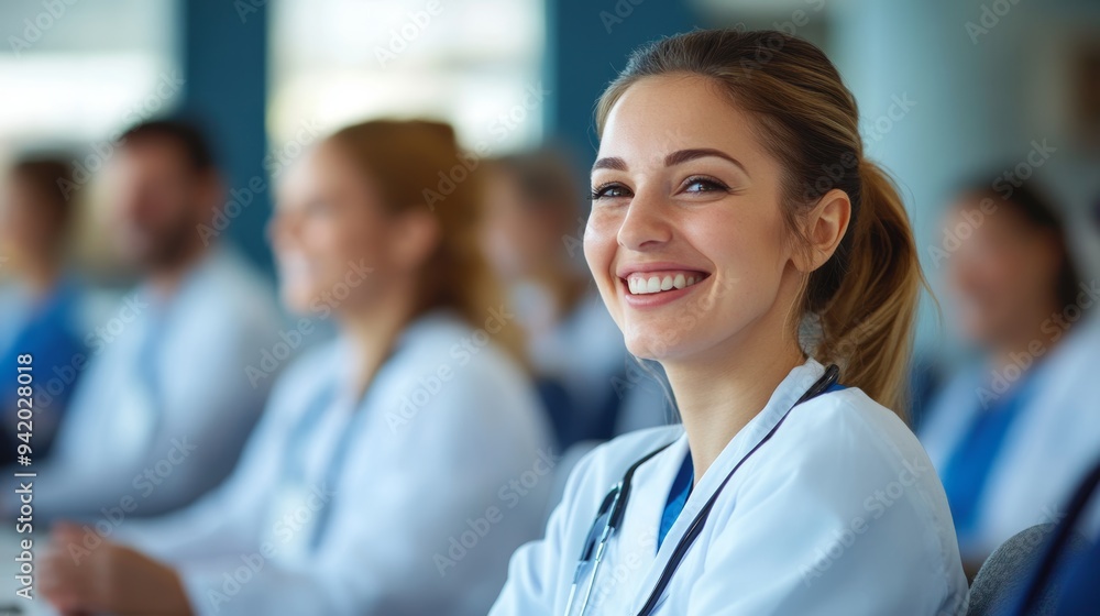 Nurses and Doctors Relaxing in Education Class – Bright Smiles and Positive Energy Nurses and Doctors Relaxing in Education Class – Bright Smiles and Positive Energy