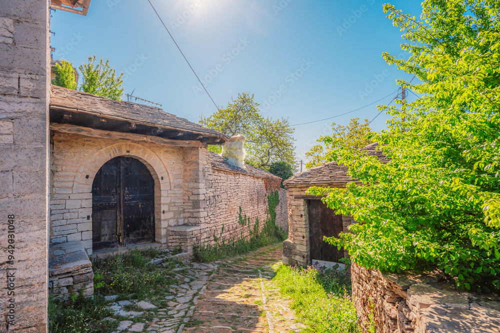 Traditionally houses in the mountains village of Monodendri, Zagori, Greece, near vikos george Traditionally houses in the mountains village of Monodendri, Zagori, Greece, near vikos george