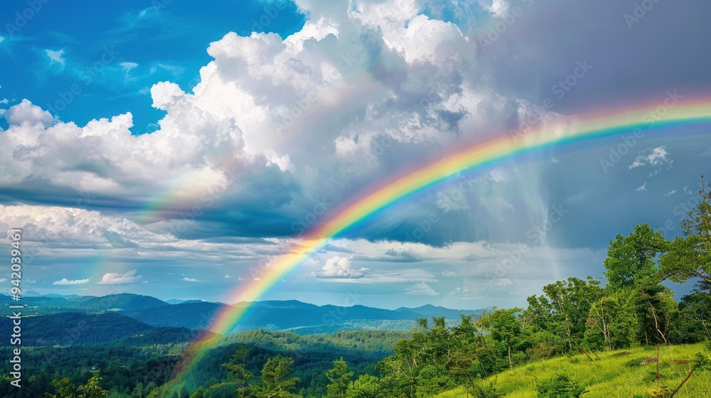 Double Rainbow Over Mountains Double Rainbow Over Mountains
