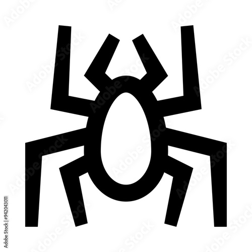 Eight Legs Spider Line Icon