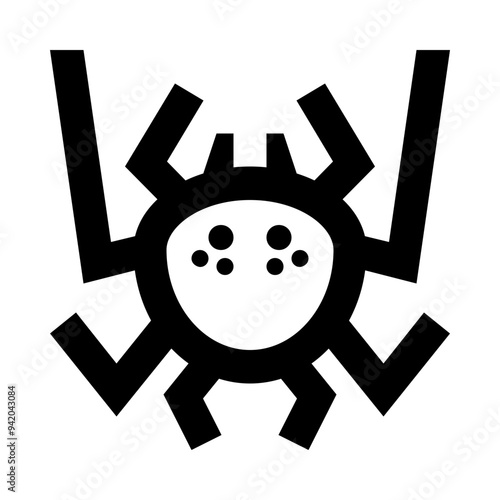 Eight Legs Spider Line Icon