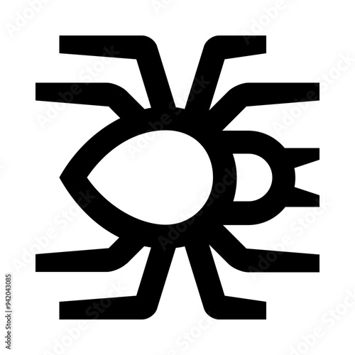 Eight Legs Spider Line Icon