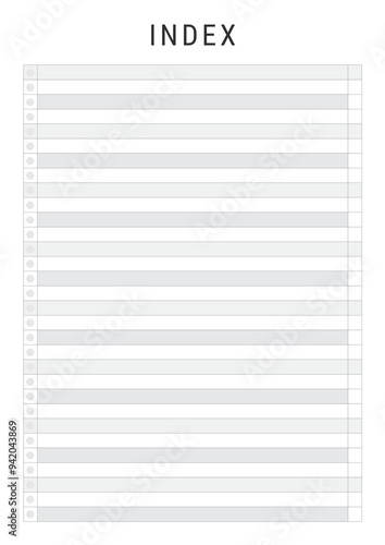 Slika na platnu Index simple template Sheets