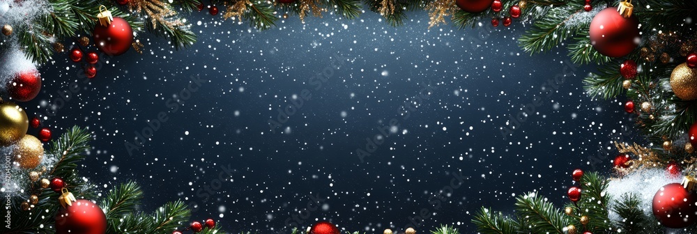 Festive Christmas New Year horizontal banner web poster, header for website. Christmas background Festive Christmas New Year horizontal banner web poster, header for website. Christmas background