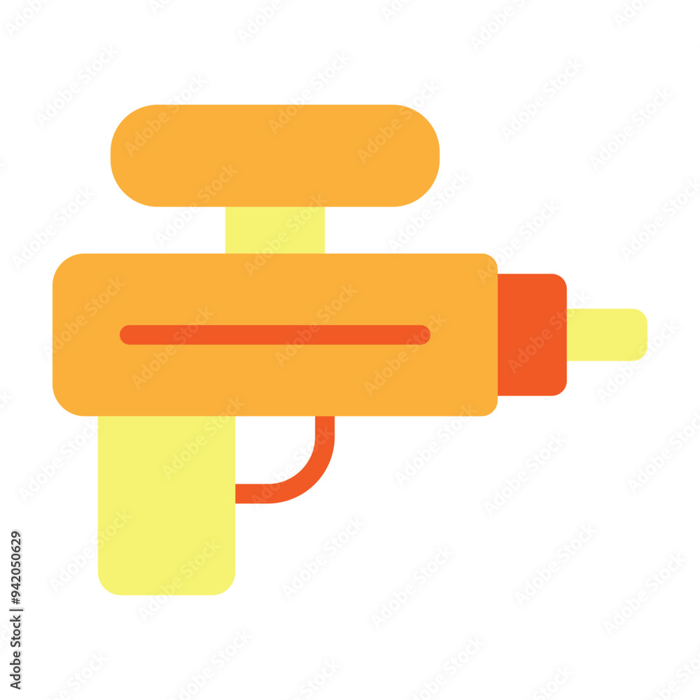Water Gun Vector Flat Icon Design Water Gun Vector Flat Icon Design