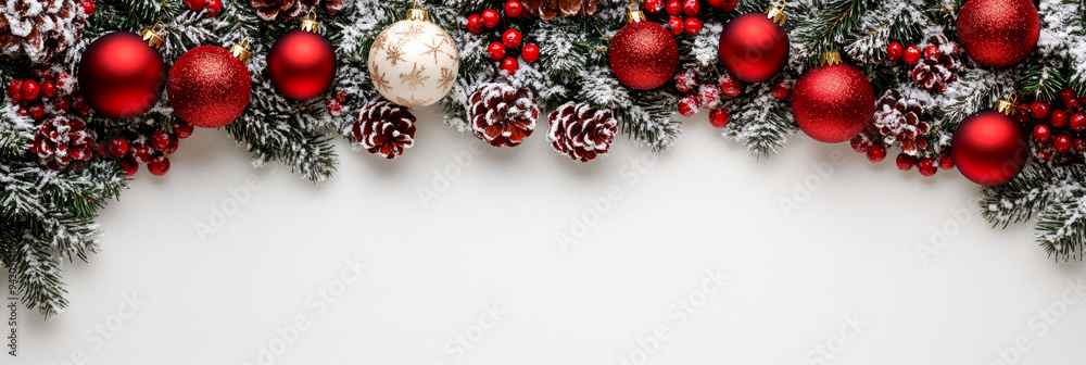 Festive Christmas New Year horizontal banner web poster, header for website. Christmas background Festive Christmas New Year horizontal banner web poster, header for website. Christmas background