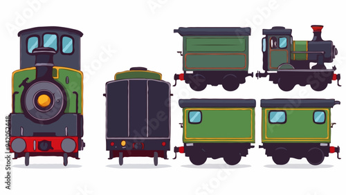 Bunte Dampflokomotiven im Modellformat