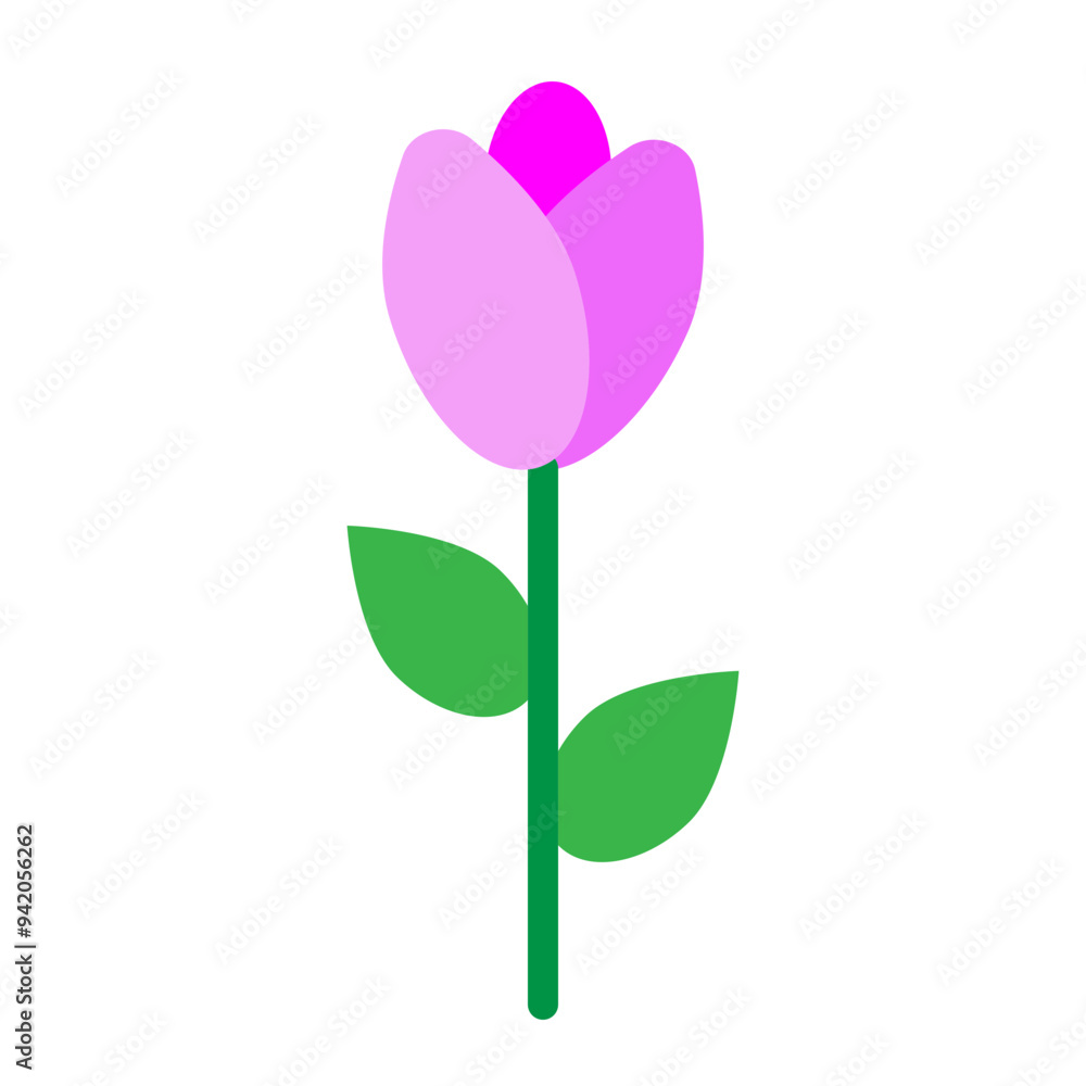 Winter Rose Vector Flat Icon Design Winter Rose Vector Flat Icon Design