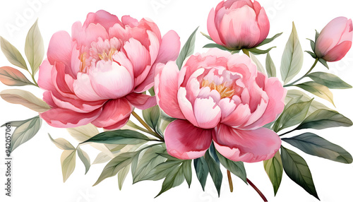 Peony png watercolor flower png single peony png watercolor peony png red color peony png pink color peony png white and red color peony png multi color peony png, peony transparent background.