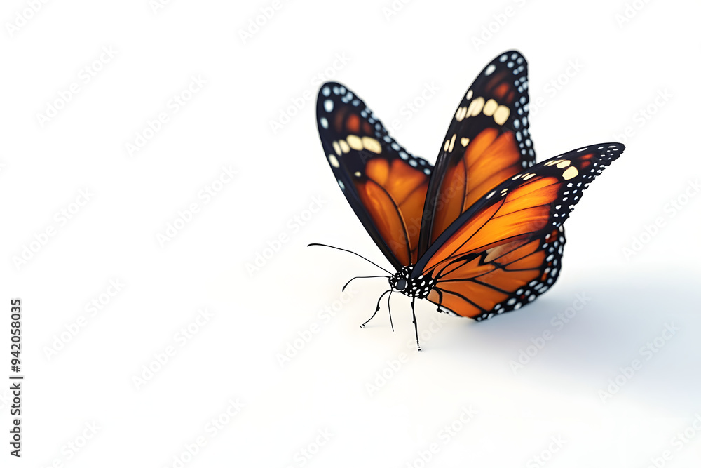 Fototapeta premium Butterfly isoloted on white background