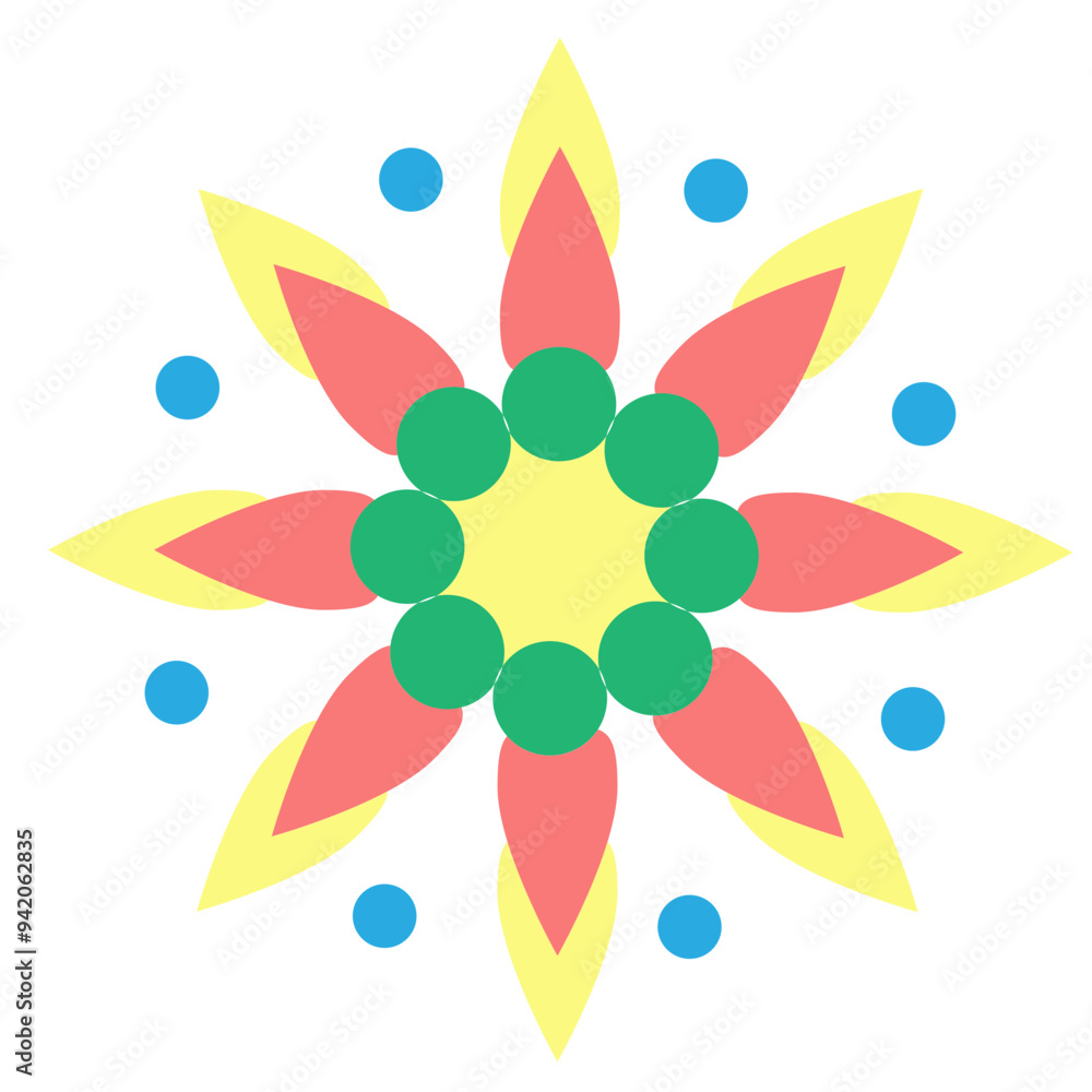 Rangoli Design Vector Flat Icon Design Rangoli Design Vector Flat Icon Design