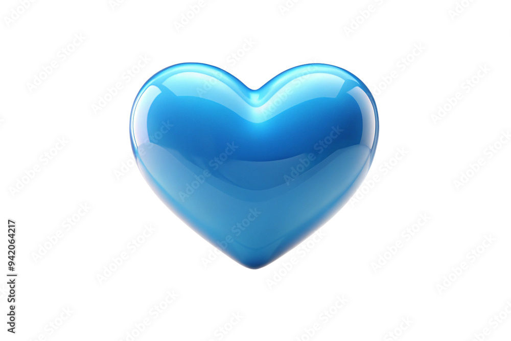 Tranquil Blue Heart Floating on a White Canvas png Tranquil Blue Heart Floating on a White Canvas png