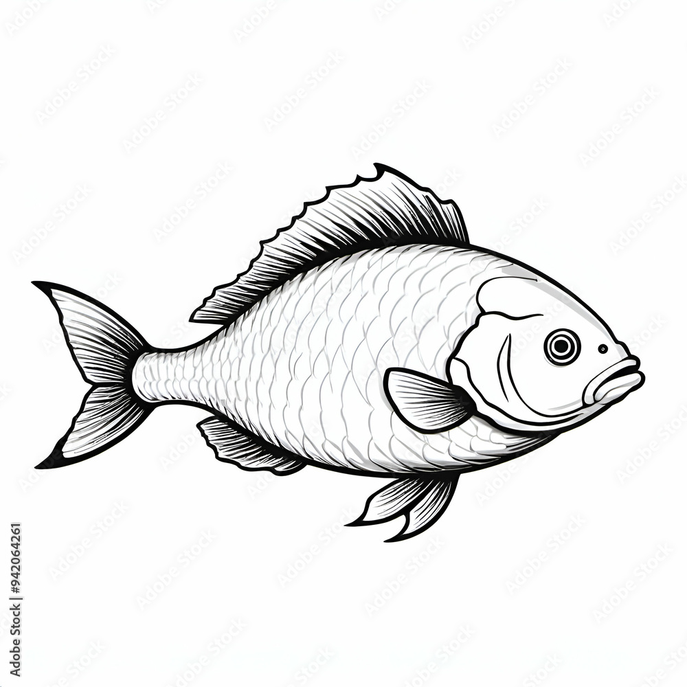 fish isolated on white