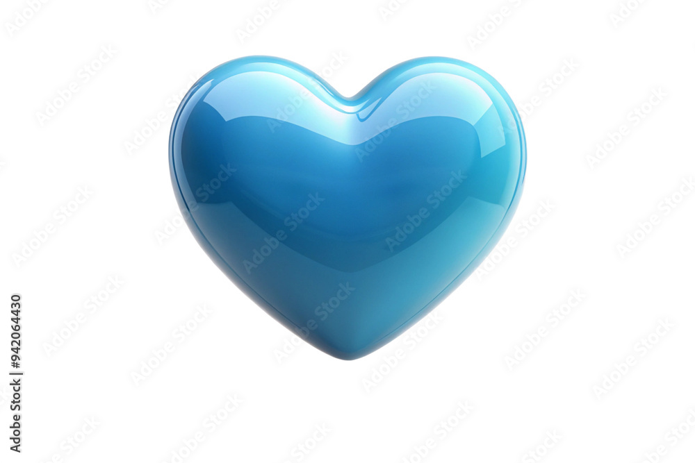 Tranquil Blue Heart Floating on a White Canvas png Tranquil Blue Heart Floating on a White Canvas png