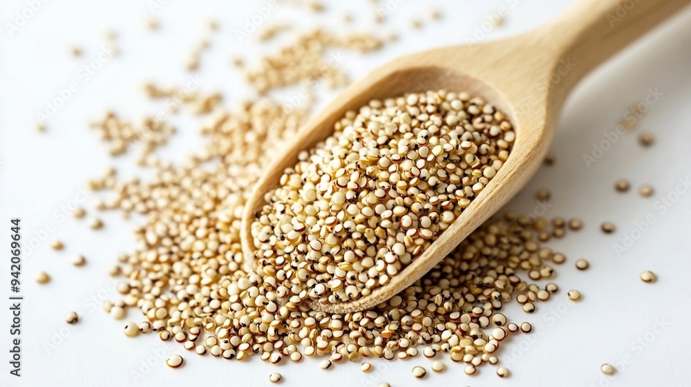 quinoa on white background quinoa on white background