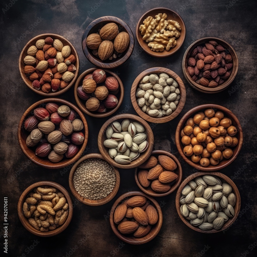 Nuts and spices, AI generative Nuts and spices, AI generative