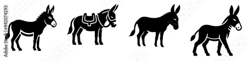 Donkey Silhouette Vector