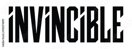 Invincible typography graphic design in vector illustration.tshirt,print and other uses