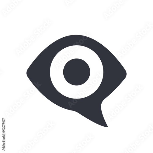 eye in the speech bubble emoji vector