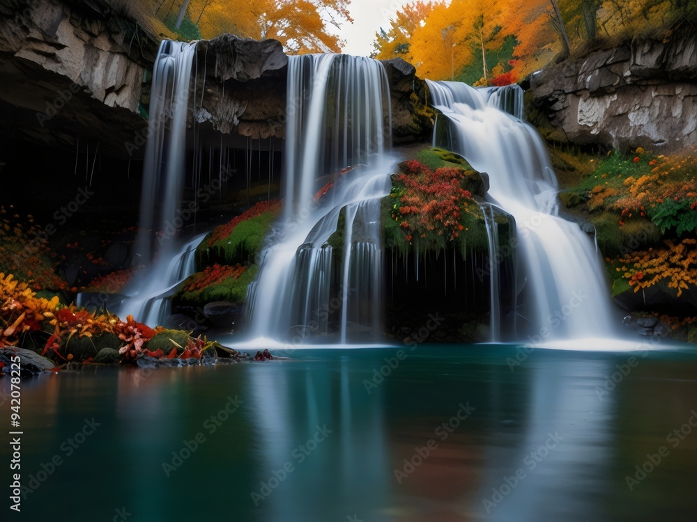 Waterfall - Perfect for Nature Art, Serene Landscapes, and Zen Decor Waterfall - Perfect for Nature Art, Serene Landscapes, and Zen Decor