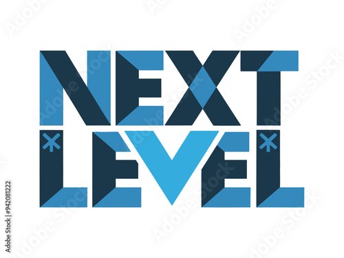Next Level typography graphic design in vector illustration.tshirt,print and other uses