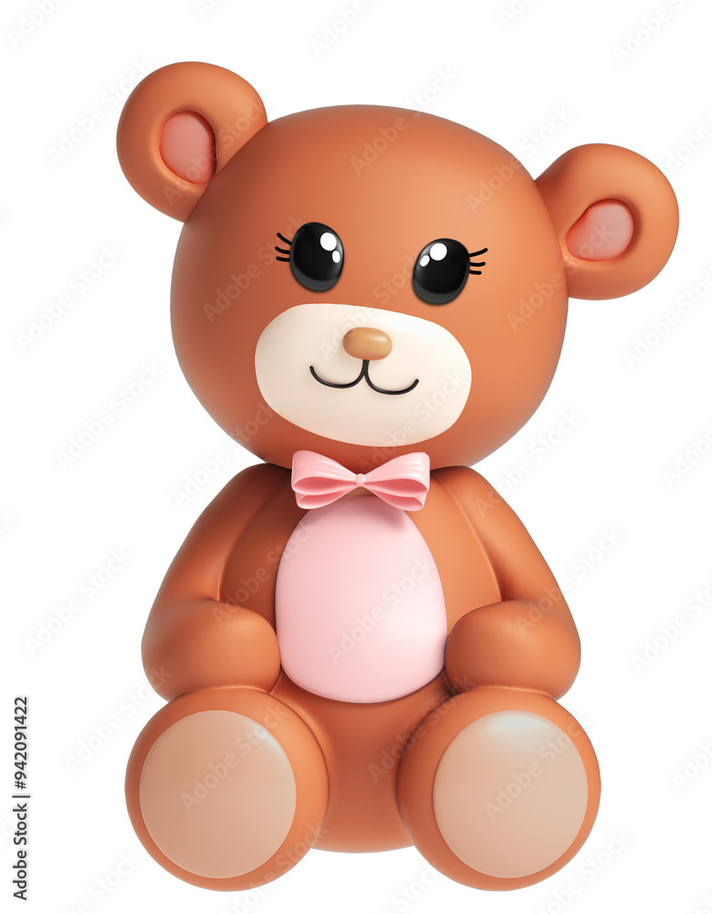 Cute Character 3D Teddy Bear Cartoon Cute Character 3D Teddy Bear Cartoon