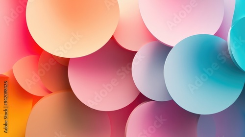 Abstract Colorful Gradient Circles - Vibrant, Modern Design for Backgrounds and Textures