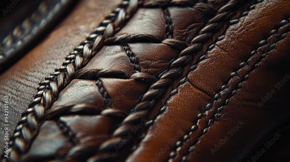 Leather Belt Texture Close-Up Leather Belt Texture Close-Up