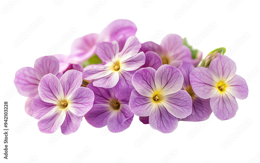 Bouquet primrose flowers isolated on white or transparent background Bouquet primrose flowers isolated on white or transparent background