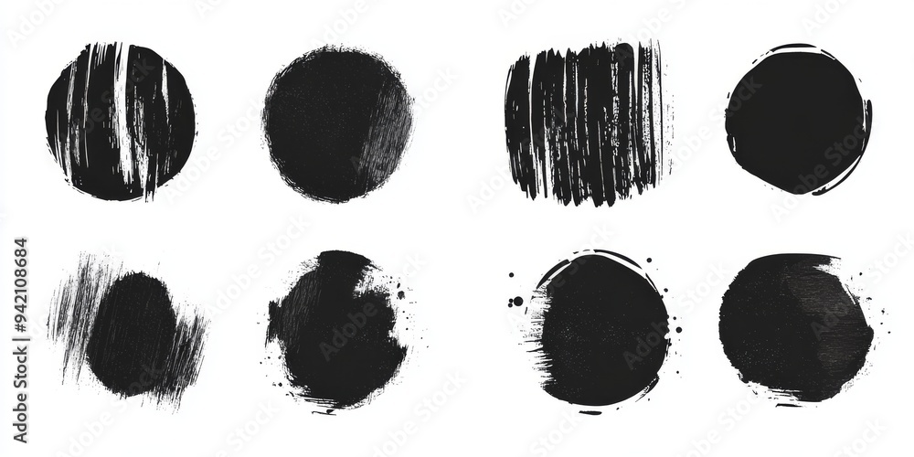 A collection of black paint brush strokes, grunge lines, and textured frames perfect for social media designs and artistic projects A collection of black paint brush strokes, grunge lines, and textured frames perfect for social media designs and artistic projects