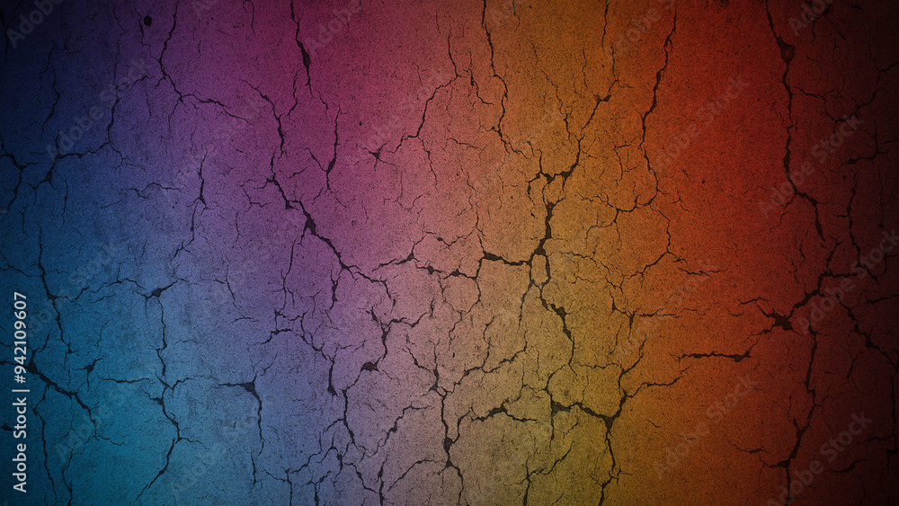 Colorful cracked earth texture blending vibrant hues of blue, purple, red, and orange. Perfect for 4K backgrounds, wallpapers, and dynamic natural backdrops Colorful cracked earth texture blending vibrant hues of blue, purple, red, and orange. Perfect for 4K backgrounds, wallpapers, and dynamic natural backdrops
