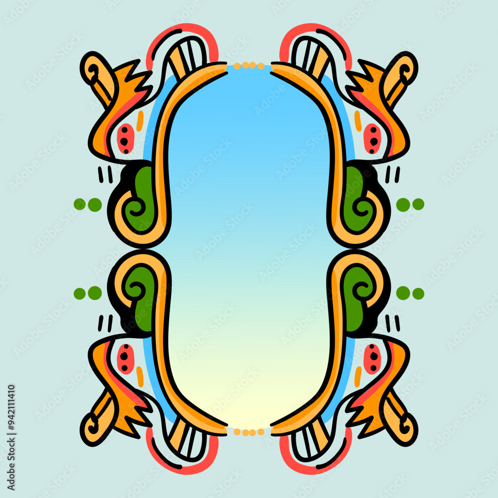 Obraz premium background, design, poster, abstract, pattern, graphic, frame, spring, vector, hand, template, drawn, art, memphis, child, event, card, cute, color, layout, cover, summer, wave, element, brush, modern