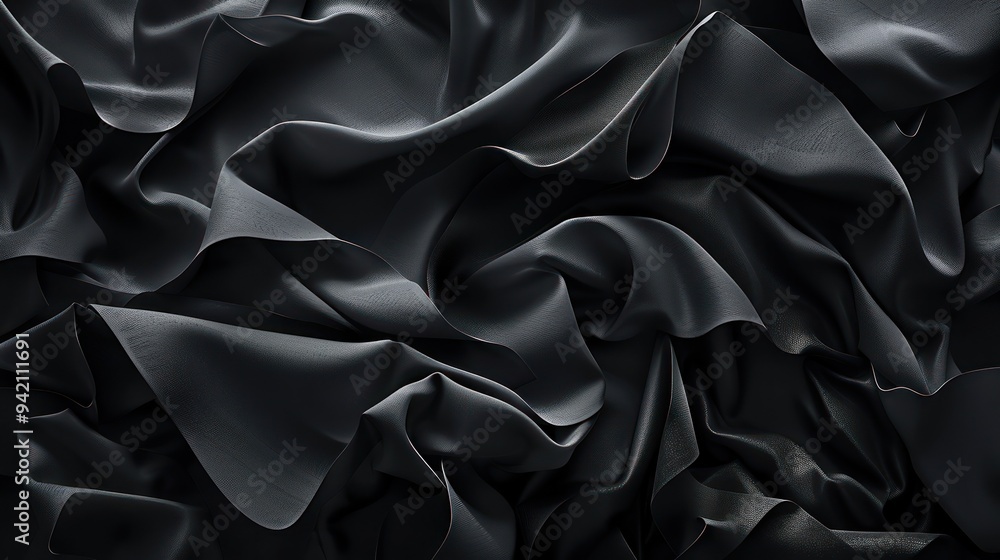 Fototapeta premium Abstract Black Fabric Texture