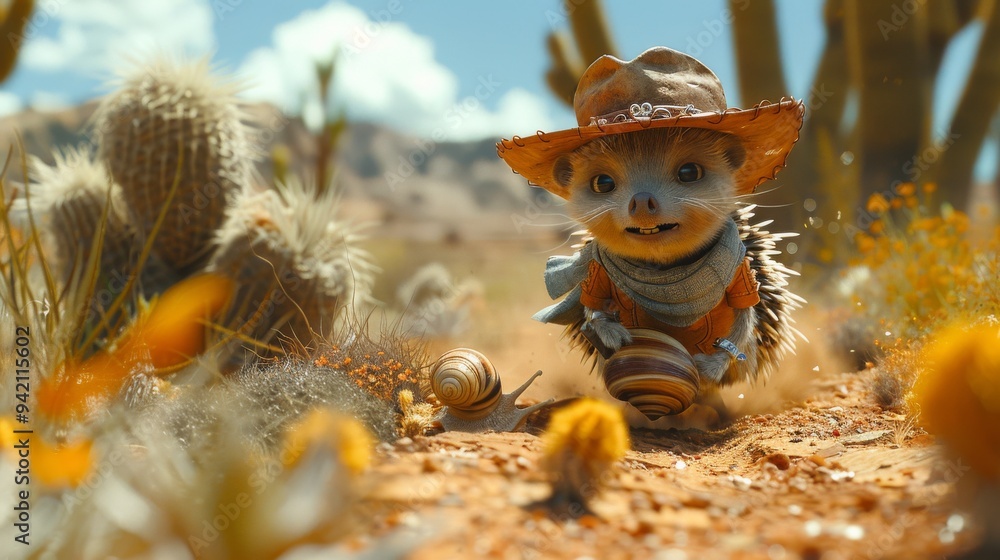 Hedgehog in cowboy hat Hedgehog in cowboy hat