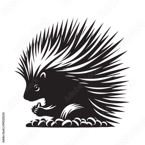 Download High-Quality Porcupine Silhouette Vectors - Perfect for Any Design