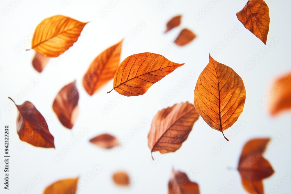 This stunning image of autumn leaves on a white backdrop showcases vibrant oranges and deep browns, ideal for fallthemed inspiration in projects, home decor, or art, adding warmth and beauty This stunning image of autumn leaves on a white backdrop showcases vibrant oranges and deep browns, ideal for fallthemed inspiration in projects, home decor, or art, adding warmth and beauty