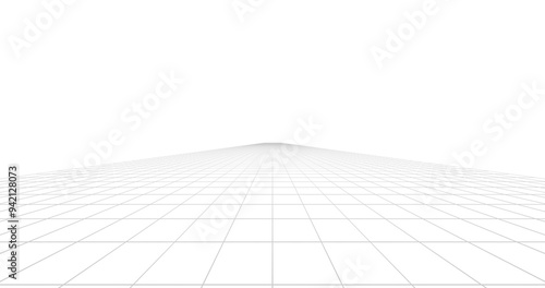 Lines grid technology perspective background. 3d rendering. photo